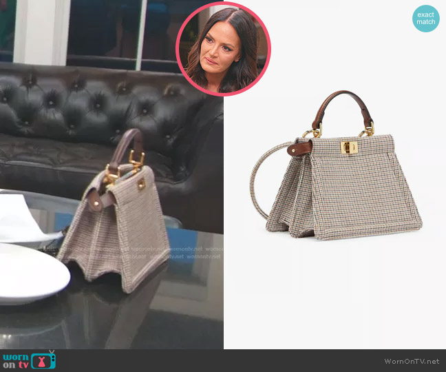 Fendi Peekaboo IseeU Wool Mini Bag worn by Lisa Barlow on The Real Housewives of Salt Lake City