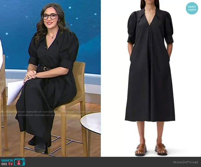 Ganni Poplin Midi Dress worn by Savannah Sellers on Today