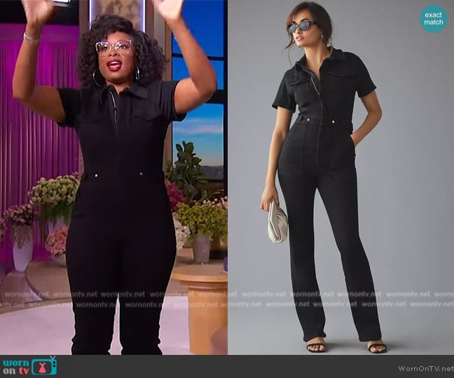 Good American Fit For Success Bootcut Jumpsuit worn by Jennifer Hudson on The Jennifer Hudson Show