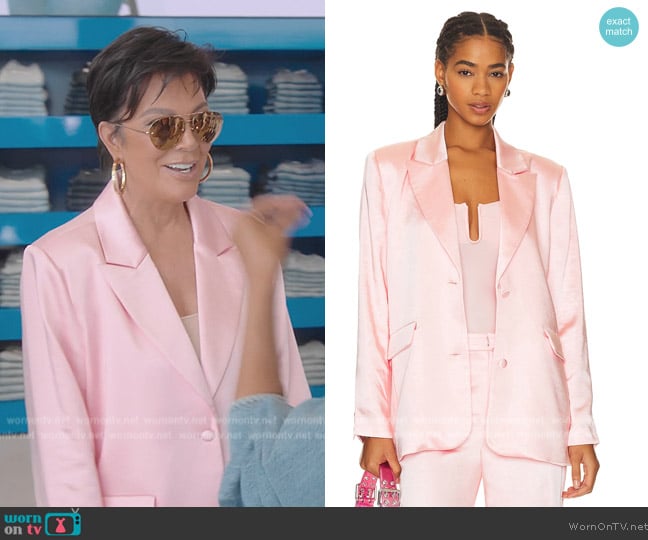 Good American Satin Blazer worn by Kris Jenner (Kris Jenner) on The Kardashians