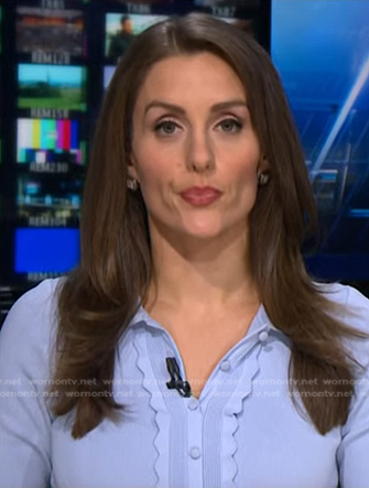 Kristina Partsinevelos’s blue polo dress on NBC News Daily