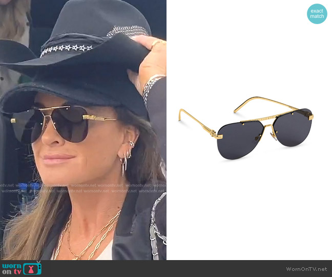 Louis Vuitton LV Ash Sunglasses worn by Kyle Richards on The Real Housewives of Beverly Hills