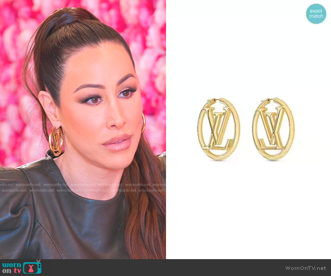 Louis Vuitton Louise Hoop Earrings worn by Angie Katsanevas on The Real Housewives of Salt Lake City