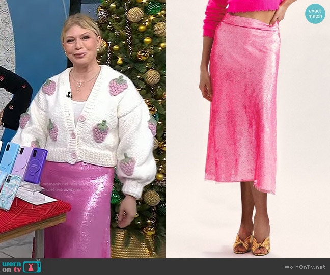 LoveShackFancy Cadena Midi Skirt worn by Jill Martin on Today