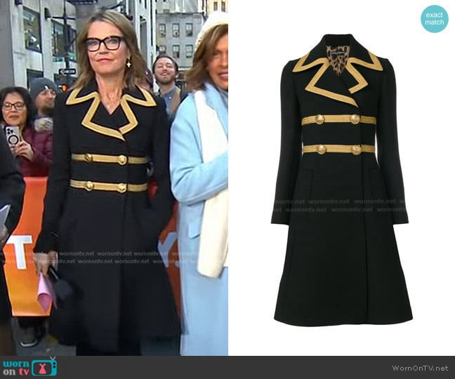 Dolce & Gabbana Military Coat worn by Savannah Guthrie on Today