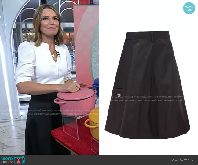 Prada Nylon Gabardine Skirt worn by Savannah Guthrie on Today