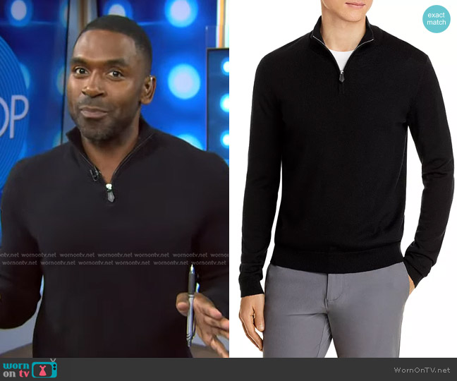 The Men's Store Quarter-Zip Merino Sweater worn by Justin Sylvester on Today