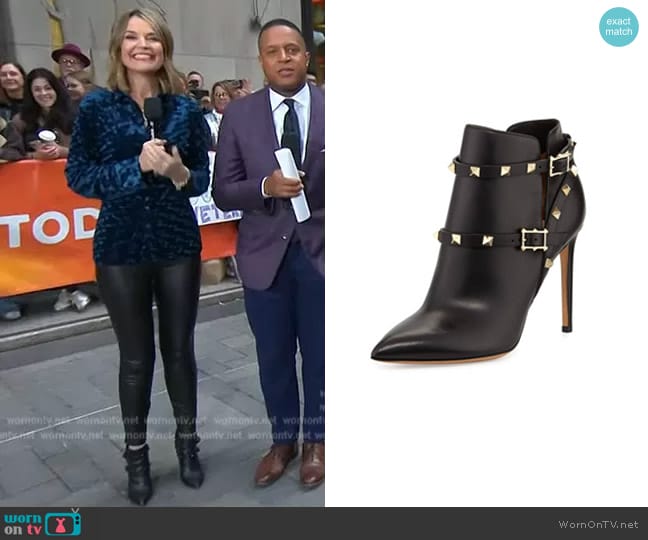Valentino Garavani Rockstud Ankle Boots worn by Savannah Guthrie on Today