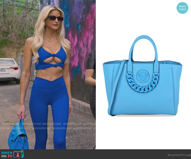 Versace La Medusa Top-Handle Bag worn by Emma Hernan on Selling Sunset