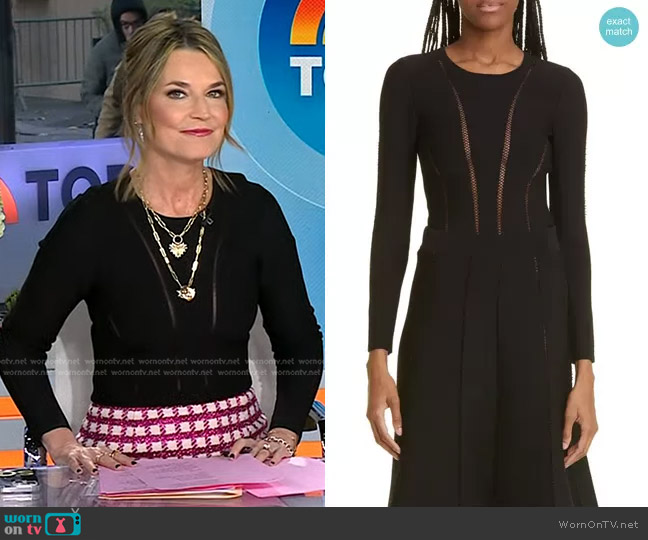 Zimmermann Luminosity Paneled Knit Top worn by Savannah Guthrie on Today