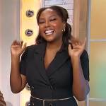 Makho Ndlovu’s black tweed blazer dress on Sherri