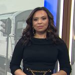 Adelle’s black chain detail dress on Today