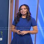 Adelle’s blue striped dress on Today