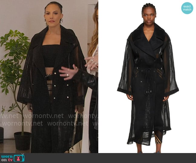 Adidas x Ivy Park Black Mesh SPR Coat worn by Amanza Smith on Selling Sunset