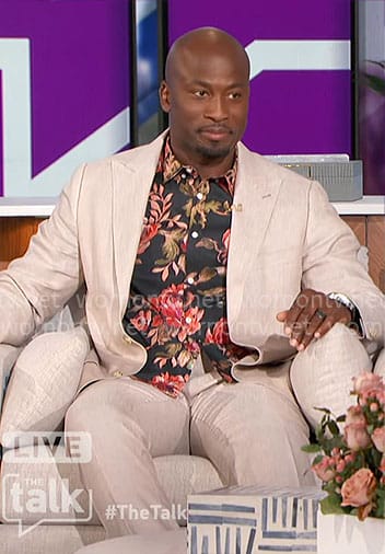Akbar’s rose print shirt on The Talk