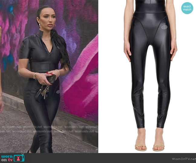 Alexander Wang Black Panty Line Leggings worn by Bre Tiesi on Selling Sunset