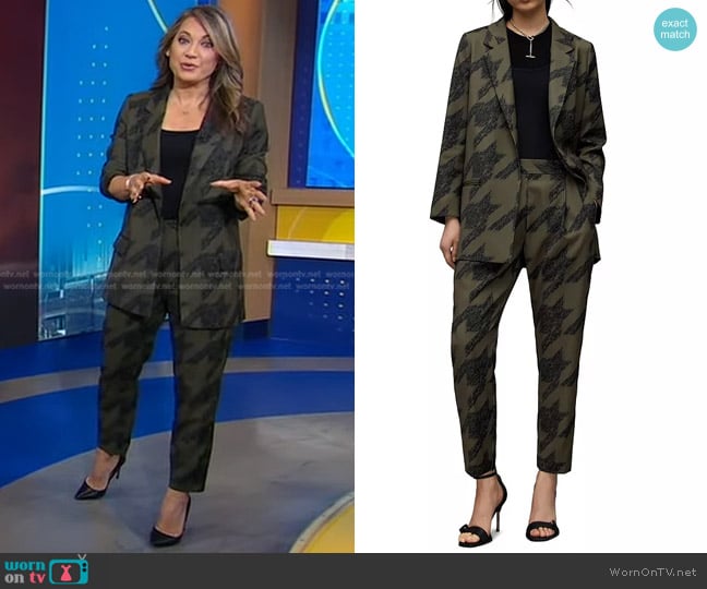All Saints Aleida Toni Blazer worn by Ginger Zee on Good Morning America