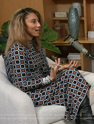 Ally’s geometric print dress on Today