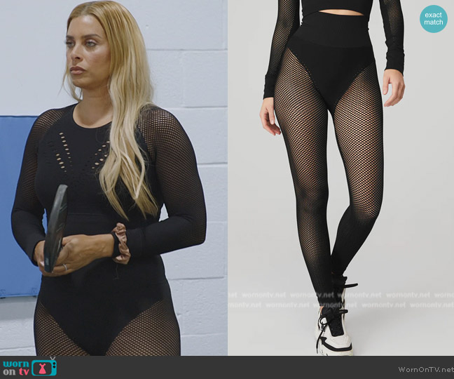 Alo Yoga Seamless High Waist Open Air Leggings worn by Robyn Dixon on The Real Housewives of Potomac