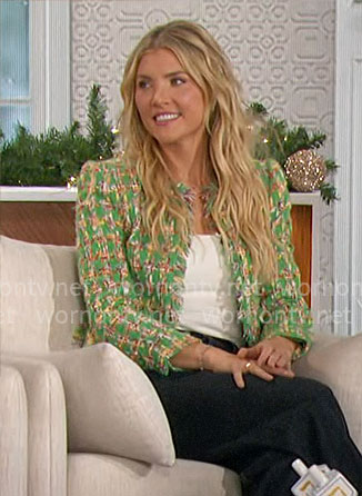 Amanda’s green tweed jacket on The Talk