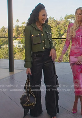 Amanza’s green jacket on Selling Sunset