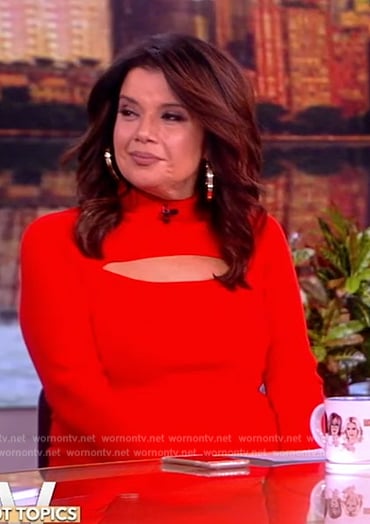 Ana’s red cutout dress on The View