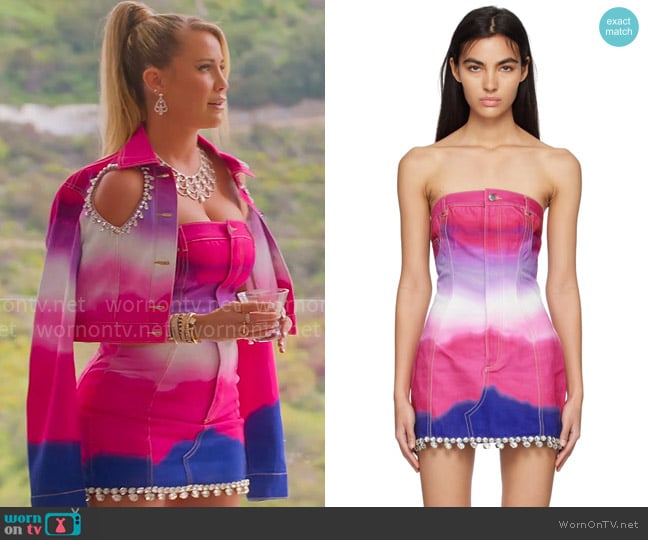 Area Ombre Denim Minidress worn by Amanda Lynn on Selling Sunset