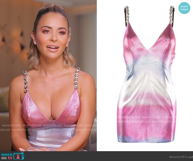 Area Ombre-effect lame minidress worn by Nicole Martin (Nicole Martin) on The Real Housewives of Miami