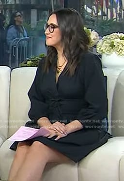 Savannah’s black bow waist detail dress on Today