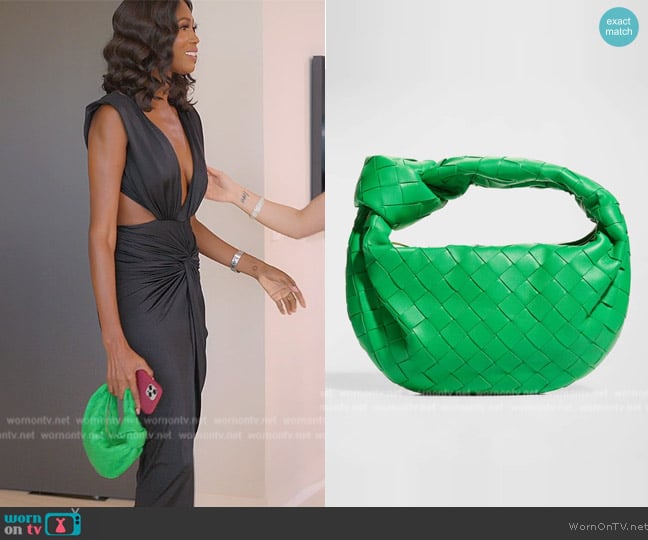 Bottega Veneta Jodie Mini Intrecciato Knot Hobo Bag worn by Kiki Barth (Kiki Barth) on The Real Housewives of Miami