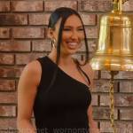 Bre’s black asymmetric zipper dress on Selling Sunset
