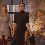 Bre’s black turtleneck slit dress on Selling Sunset