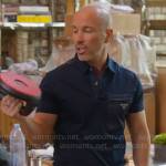 Brett’s navy polo shirt on Selling Sunset