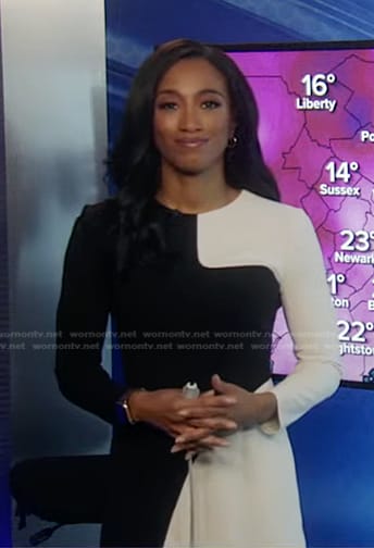 Brittany’s colorblock dress on Good Morning America
