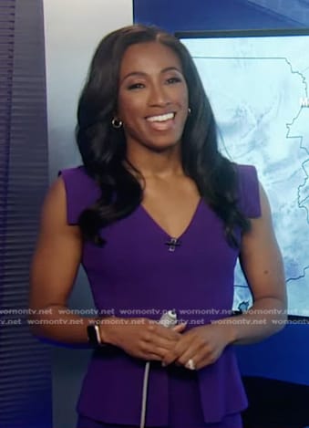 Brittany’s purple peplum dress on Good Morning America