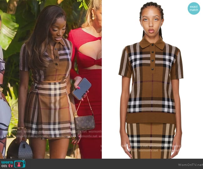 Burberry Brown Frankie Polo worn by Chelsea Lazkani on Selling Sunset