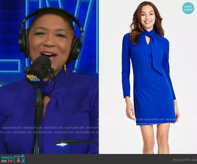 Calvin Klein Keyhole Mock Neck Long-Sleeve Dress worn by Deja Vu on Live with Kelly and Mark