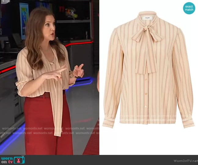 Celine Lavalliere Blouse worn by Drew Barrymore on The Drew Barrymore Show