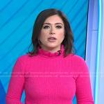 Chloe’s pink ribbed ruffle sweater on Today