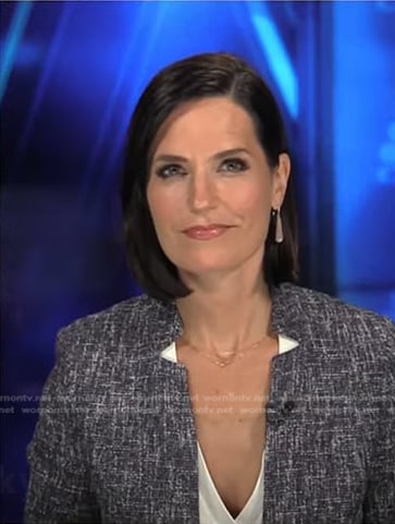 Contessa Brewer’s grey textured jacket on NBC News Daily