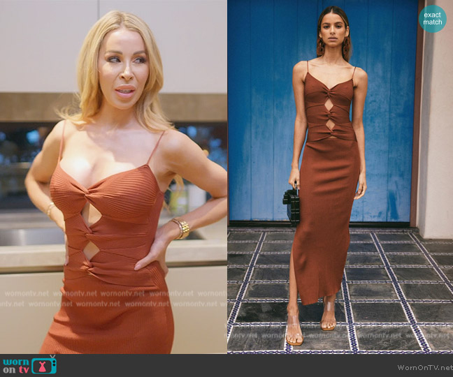Cult Gaia Honey Dress worn by Lisa Hochstein (Lisa Hochstein) on The Real Housewives of Miami
