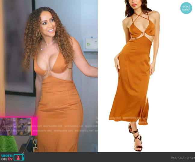 Cult Gaia Kisha Midi Dress worn by (Zanna) on The Real Housewives of Miami