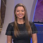 Dani’s black laser cut leather dress on Good Morning America