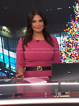 Darlene’s black round buckle belt on Today
