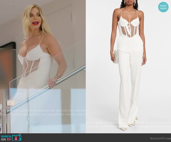 David Koma Sequined cutout cady jumpsuit worn by Alexia Echevarria (Alexia Echevarria) on The Real Housewives of Miami