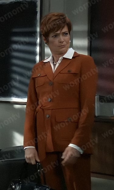 Diane’s rust brown suit on General Hospital