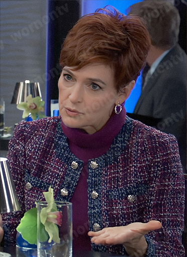 Diane’s purple tweed jacket on General Hospital