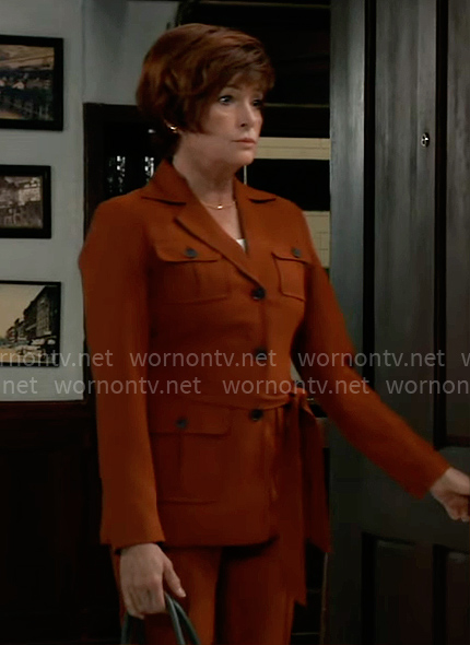 Diane’s rust brown suit on General Hospital