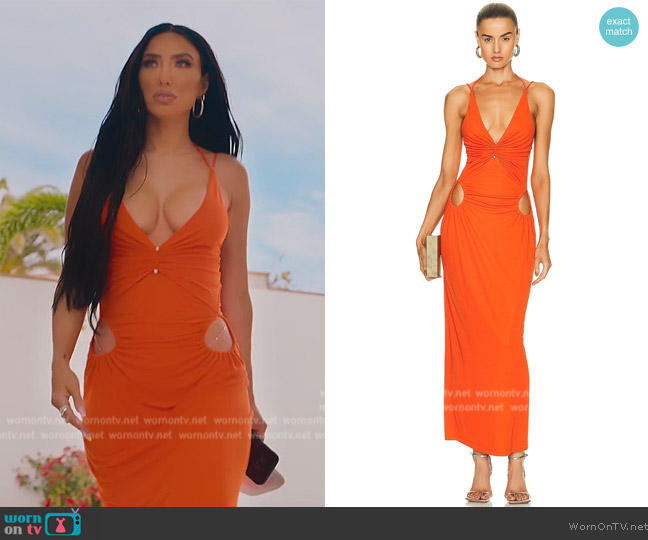 Dion Lee Rivet Pierced Dress worn by Bre Tiesi on Selling Sunset