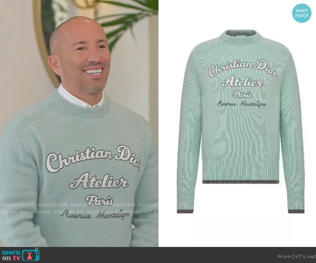Dior Logo Sweater worn by Jason Oppenheim on Selling Sunset